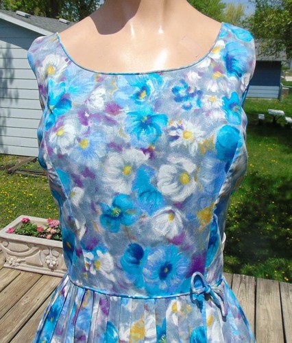 VTG 50S HAWAIIAN CASUALS by Stan Hicks Waterfall Cotton Sundress 28W - Picture 2 of 11