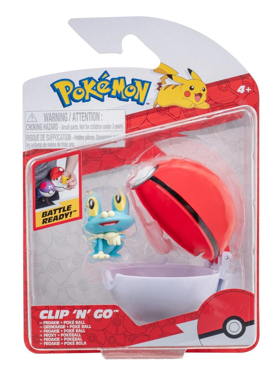 Pokémon Clip N Go Froakie with Poke Ball - New Adventure Toy