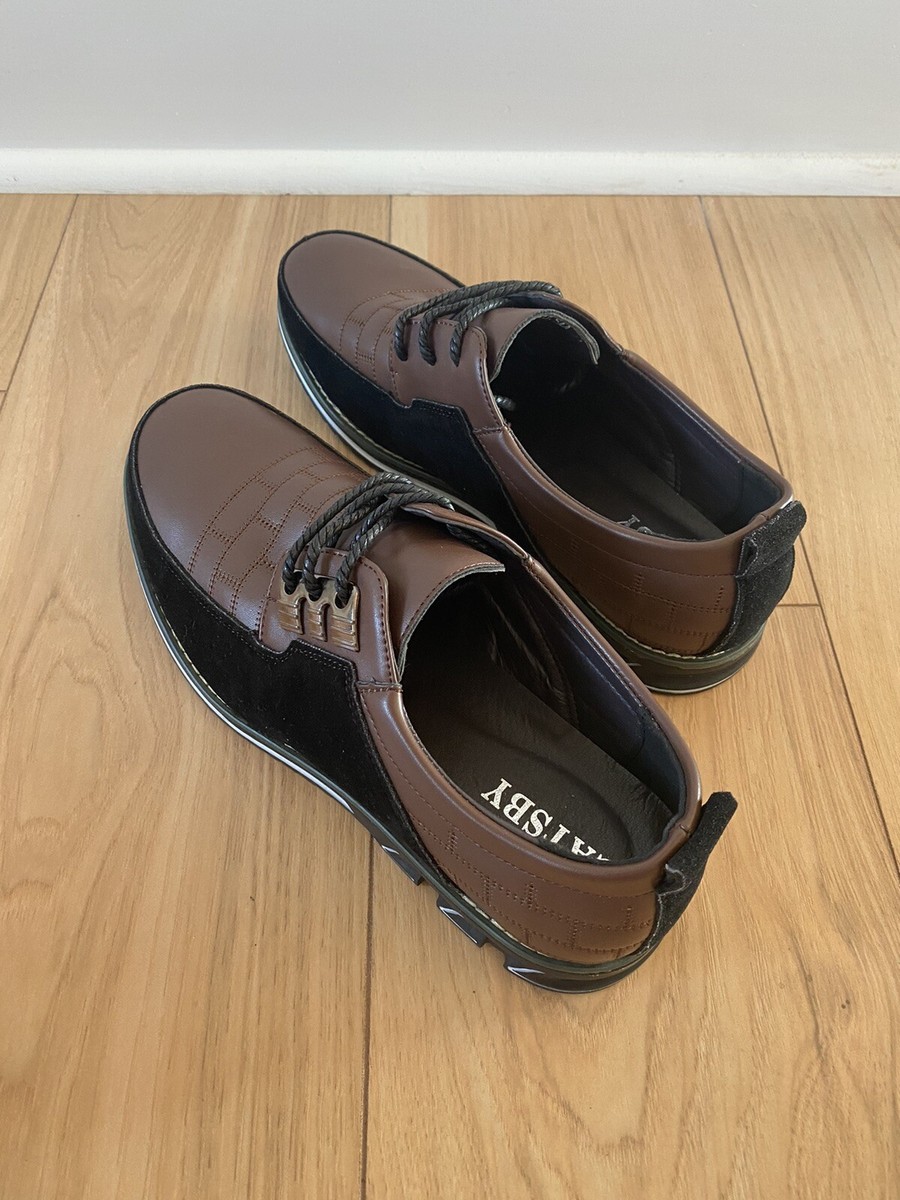 Chaussures Gatsby Homme – Oxford En Cuir Marron Et Noir, Taille US 10.5 / EU 44, Neuves En Boîte