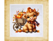Fall Highland Cow theme Dish Towel, 12x12, FREE ship, hand towels, bath, choice