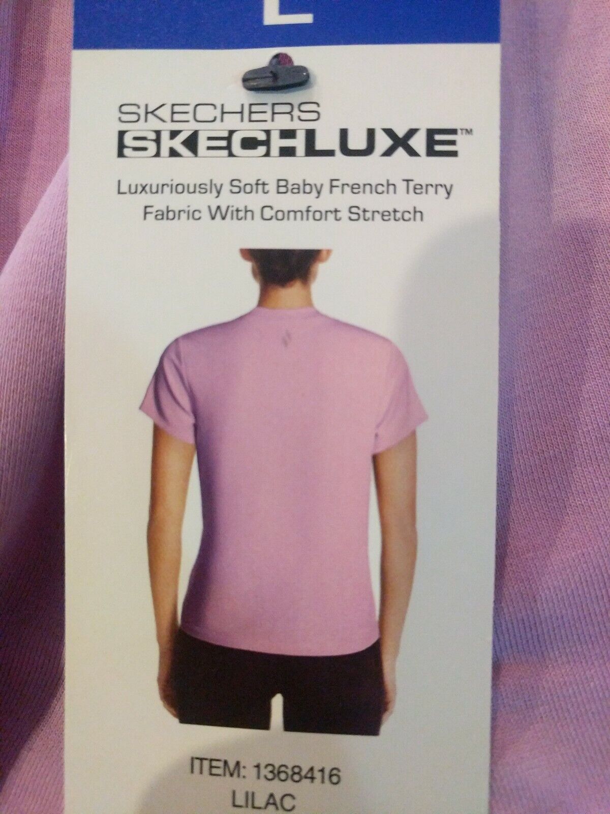 New Skechers Women's Skechluxe Wellness Knot Tee Shirt Medium Black. New