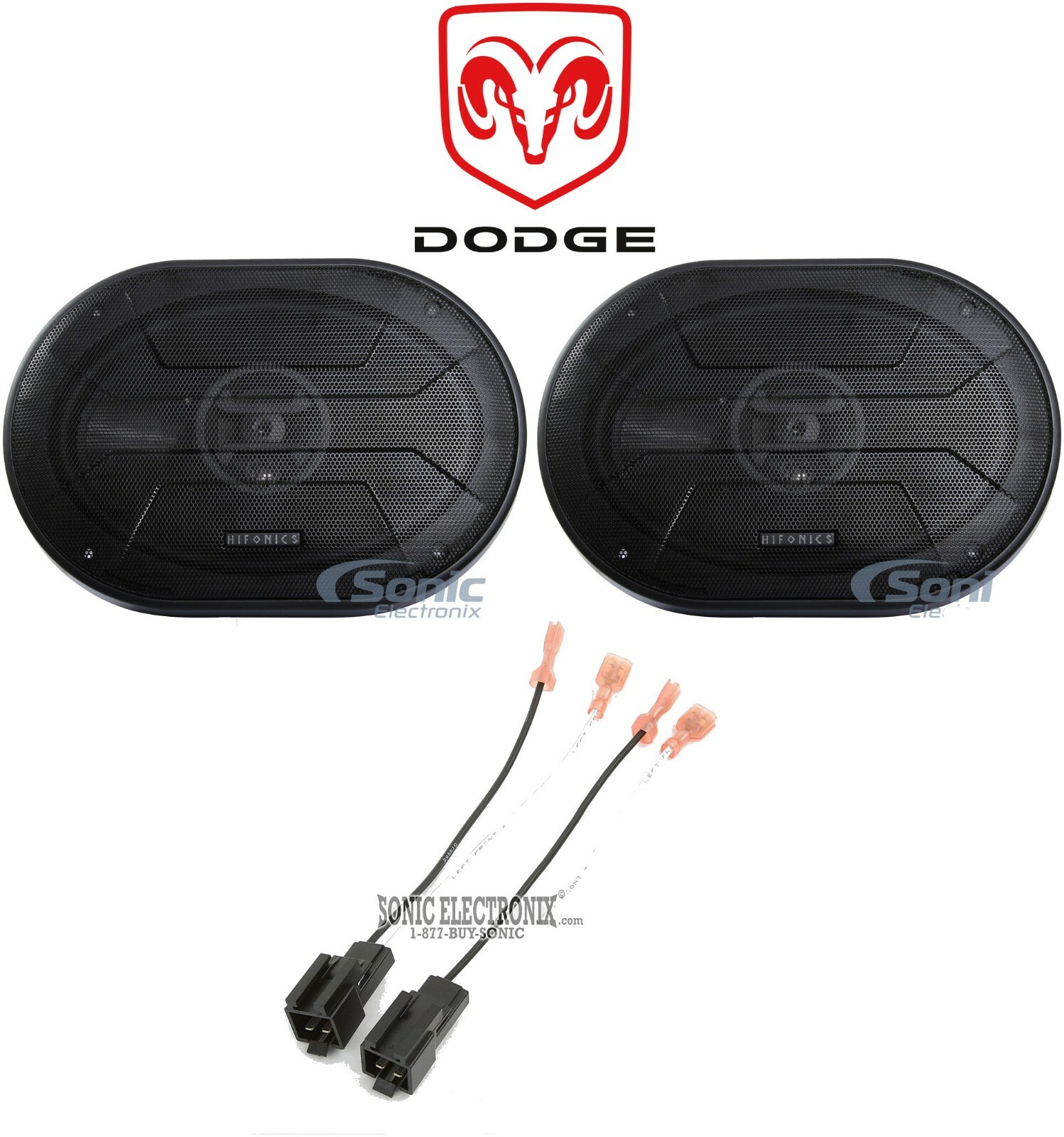 Hifonics 6x9" Rear Door Car Speaker Replacement Kit For 20012006 Dodge