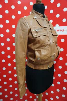 ジャケット PINKO Women Jackets HUMAHUACA100180A14IL44 BROWN PINKO zip-up Leather Jacket | Brown | FARFETCH SG