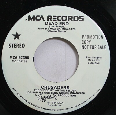 Soul Promo Nm! 45 Crusaders - Dead End / Dead End On Mca Records