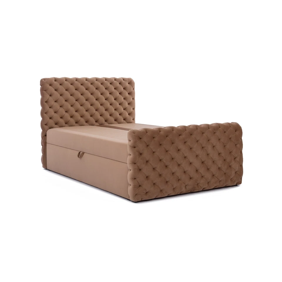 Boxspringbett Chesterfield-Lux Hotelbett Mit Zwei Bettkasten Kontinentales Bett - Bild 4 von 4