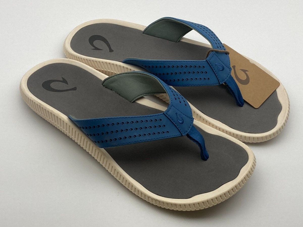 New Olukai Mens Ulele Flip Flops Sandals Size 14 Slip On 