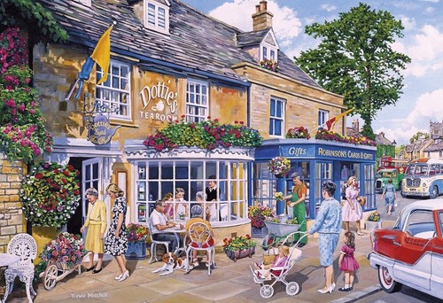 NEW Gibsons Jigsaw Puzzle Game 4 x 500 Pieces Tiles "The Gardener's Round" - Picture 2 of 5
