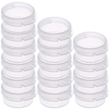 25PCS Transparent Round Jars Clear Soil Boxes Labs Instrument Weighing Holders