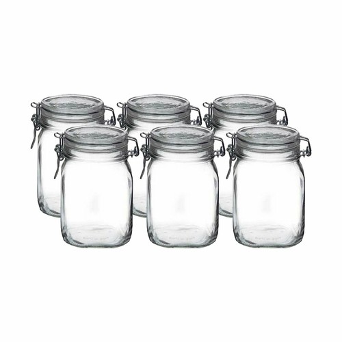 Pots de mise en conserve Bormioli Rocco 1L Swing Top Fido | pack de 6 - Photo 1 sur 4