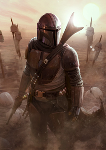 Star Wars Mandalorian The Calm After Boba Fett Limited Art Print