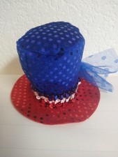 5 in. Diameter Adult one size Patriotic Hat Hair Clips