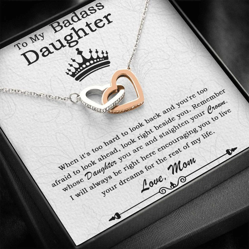 To My Badass Daughter Necklace From Mom Badass Daughter Necklace