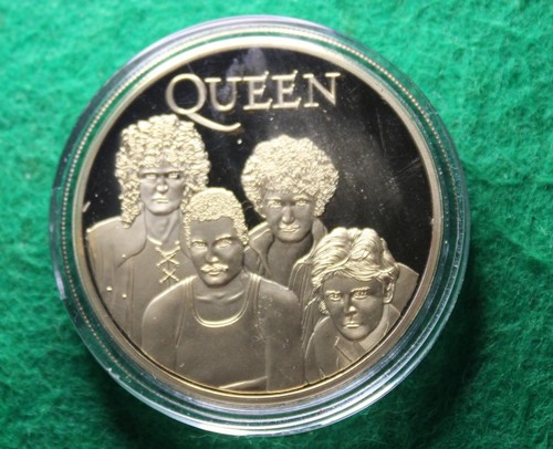 * QUEEN FREDDIE MURCURY BOHEMIAN RHAPSODY GOLDEN MEDAL 39.5MM #CEG43