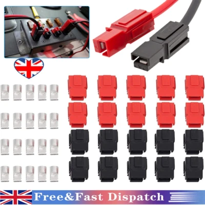 40 PCS ANDERSON POWERPOLE RED & BLACK 30 AMP PLUGS MARINE QUALITY CONNECTOR UK