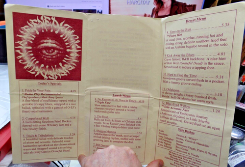 One Eyed Jack Sunlight Blue Madness RARE Promo CD w/Promo Menu! - Picture 3 of 7