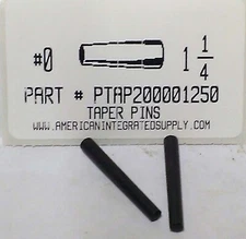 #0X1-1/4 TAPER PINS STEEL PLAIN .156" LARGE END DIAMETER (10)