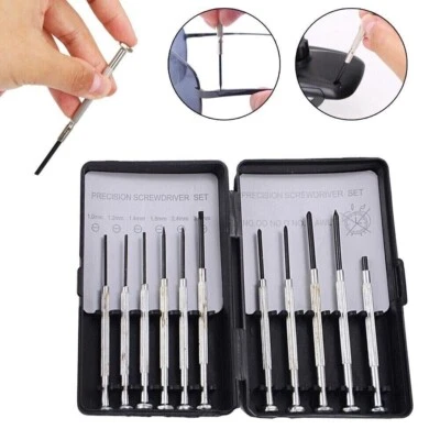 Precision Small Screwdriver Set 11pcs for Phone Watch Laptop Glasses With Pouch - Image 1 of 4