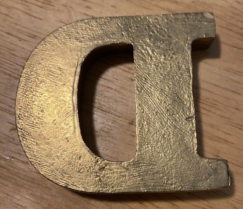 Stuart Houghton Ltd, Solid Brass Paperweight, Vintage Alphabet Letter D Boxed - Picture 4 of 5