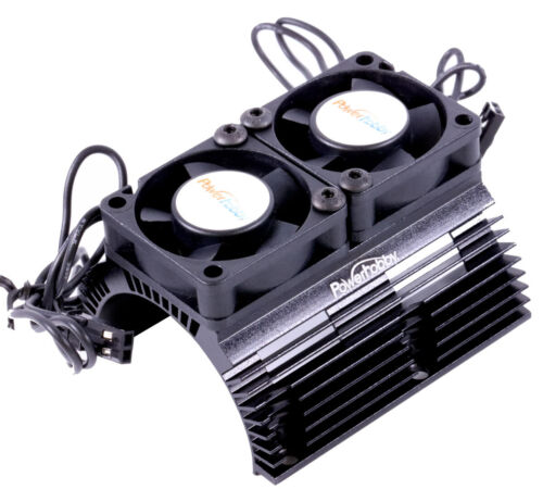 Powerhobby Aluminum Heat Sink W Dual Cooling Fan Black : Arrma INFRACTION - Afbeelding 1 van 3