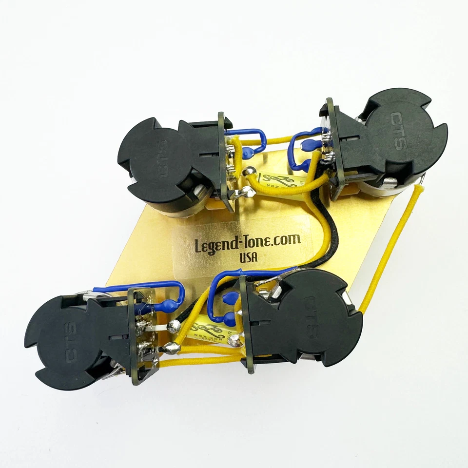 Chicote de fios Gibson Les Paul JP (página) CTS 500k potes push/pull - SozoYellow - Imagem 4 de 4