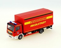 "Herpa 094221 - 1:87: Man Tgl Planen-Lkw Mit Ladebordwand \"Feuerwehr Ingolstadt\""