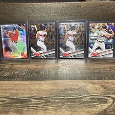 Andrew Benintendi (4) Card Lot. 2 Topps Chrome Base. 1 Bowman platinum, And RD