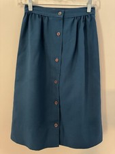 Vintage 70's Teal Skirt Small