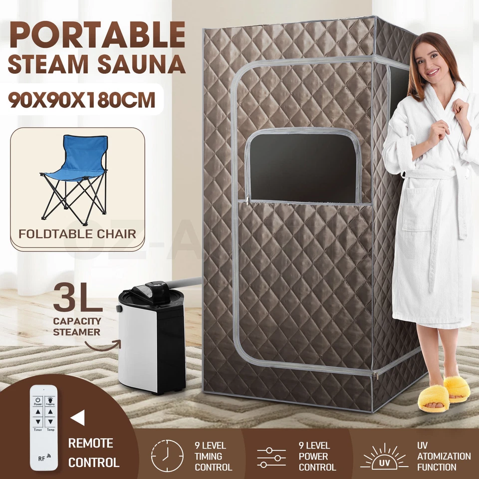 Sauna Steam Tent Foldable Steamer Heating Spa Box Portable Room Slimming Skin