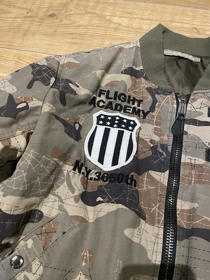 Avirex Flight Academy Bomber Jacket Size Large - Image 3 of 4