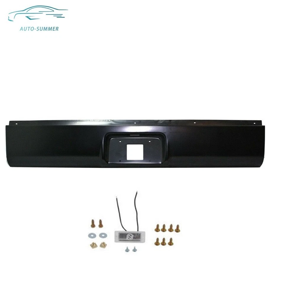 Rear Bumper Roll Pan w/LED License For Silverado Sierra 1500 1999 2000 2001-2007 - Image 2 of 4