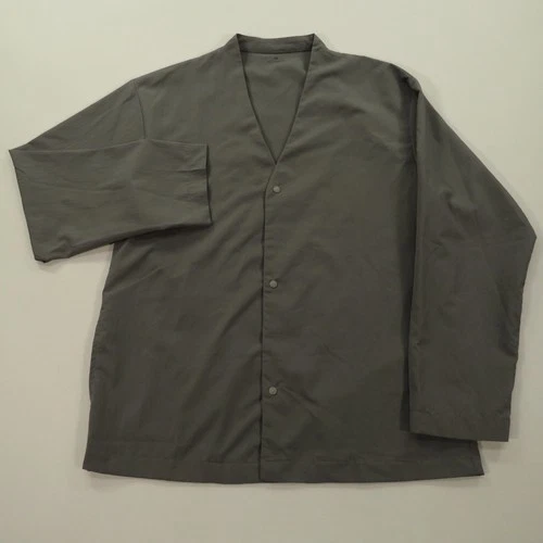 MUJI Jacket Mens XS Grey Snap Cardigan Sweater Relaxed Stain Water Repellent - product listing photo