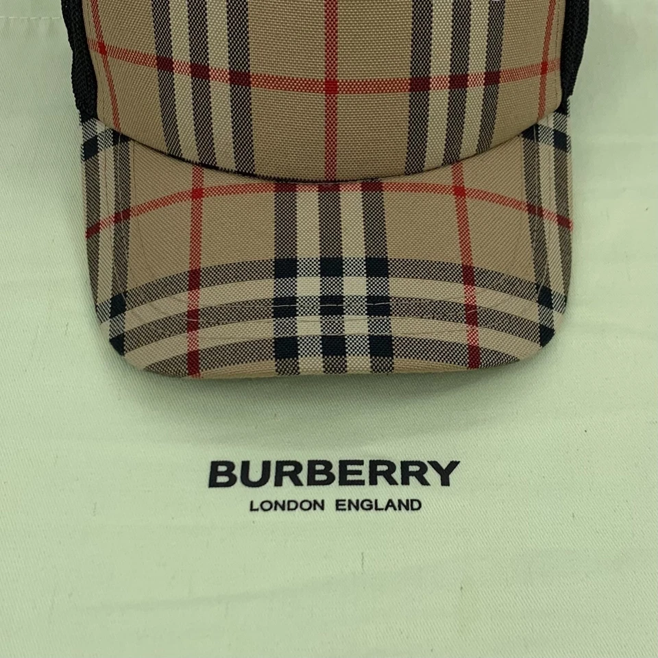 Burberry London Nova Check Cotton Baseball Trucker Mesh Cap Beige Size M - Image 4 of 4