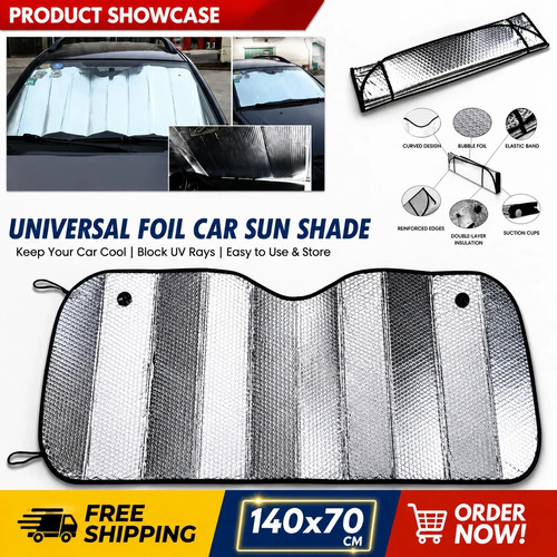 Universal Folding Foil Sun Shade car van Windscreen Protector For Front or Rear,