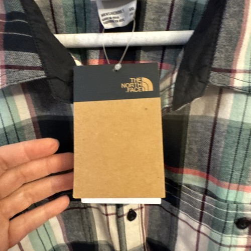 The North Face Arroyo Flannel Shirt Green White Men's Large XXL NWT - Picture 4 of 14