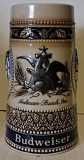 Budweiser Anheuser-Busch Ceramic Beer Stein Mug