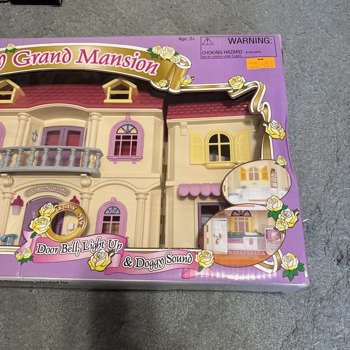 Vintage RARE* MY GRAND MANSION DOLLHOUSE! Doorbell & Dog Barking