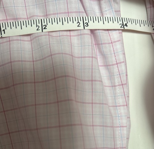 Brooks Brothers Classic Men’s Button Up, XL, Lt Pink Plaid, Non-Iron, Supima - Picture 10 of 11
