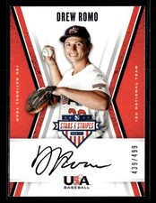 2019 Stars & Stripes #DR Drew Romo 18U National Team Signatures Black Ink /499