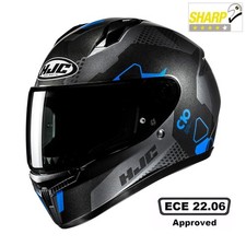 HJC C10 Aspa MC2 Blue Full Face Motorcycle Helmet Scooter ACU Gold Clearance