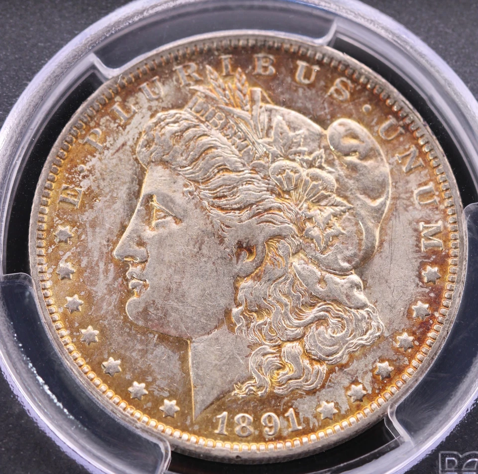 1891-O PCGS AU 55 CAC VAM-1A1  "Clashed E" (TOP 100) Strong well defined "E" - Image 3 of 4