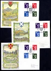 GB - 1974 Regional Issue Definitives on 3 x First Day Cover