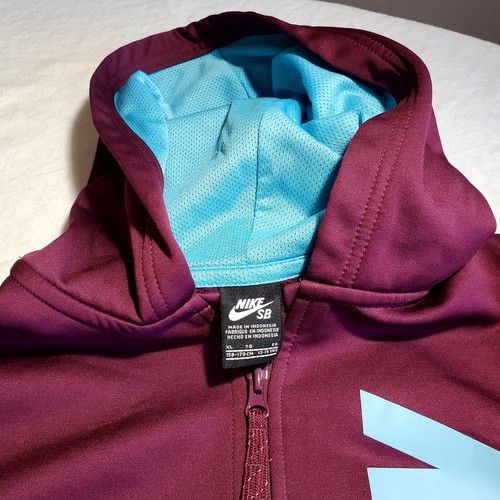 Nike SB Hoodie Sweatshirt Youth XL 13-15 Purple Pullover Jacket Full Zip Kids - Picture 3 of 13