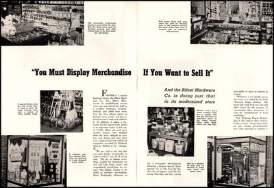 1942 Biloxi Hardware Co. Store Display Photos Mississippi Full Article Print Ad