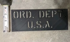 "US Ordnance Dept." - WW2 Stencil - USA World War 2