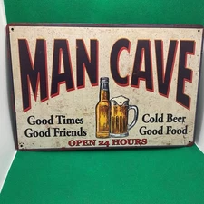 “Man Cave”-Metal Sign For Bar/Garage/Man Cave/Game Room