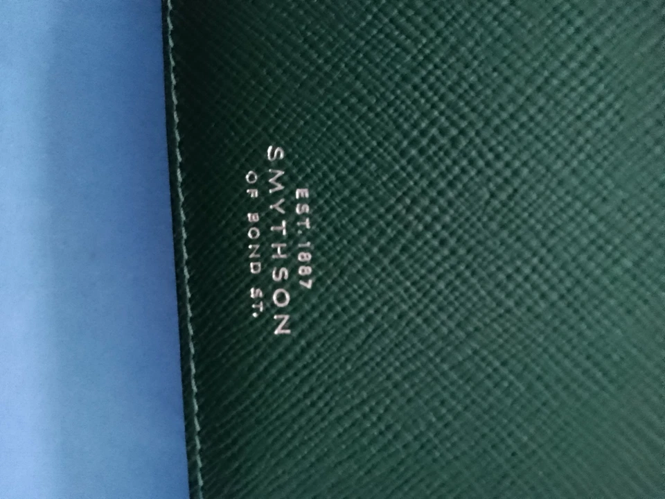 Smythson A4 Writing Folder With Zip Forest Green RRP £675 Great Christmasngift - Image 3 of 4