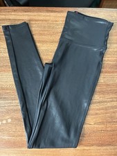 NEW Spanx Faux Leather High Waisted Leggings Size LARGE TALL Black Shapewear
