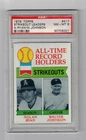 1979 Topps #417 Strikeout Leaders Nolan Ryan & Walter Johnson HOF PSA 8