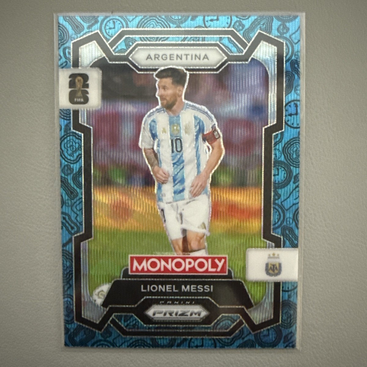 Lionel Messi 2026 Monopoly FIFA World Cup Prizm Boardwalk Blue