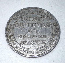 VTG Seattle Washington Pacific Outfitting Co. $1 Dollar Token Coin Aluminum
